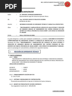 Informe N°01-Ro - Compatibilidad de Expediente Técnico - Consulta Al Proyectista