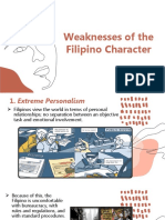 Weaknesses of Filipino Character