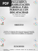 Programa Inclusión y Rehabilitación Laboral