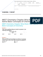 NEET Chemistry Chapter Wise Mock Test - Some Basic Concepts of Chemistry - CBSE Tuts