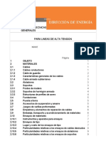 DPE - Especificaciones Técnicas Generales para Líneas de Alta Tensión