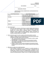 Pre-Lab Expt 5-Denaturation of Proteins