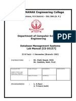 Dbms Lab Manual