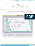 Factorización. Regla de Ruffini