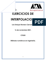 Ejercicios de Interpolacion