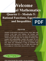 Module 5 Rational Functions Equations and Inequalities