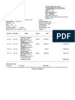 Statement of Account: State Bank of India