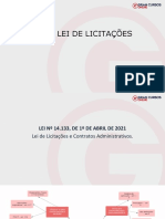 Slide Aula 1 - Lei 14133-21 - Lei de Licitações - Introdução