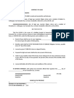 Contract of Lease Sample