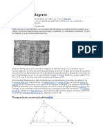 Historia Teorema de Pitágoras