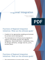 Regional Integration Functions and Forms