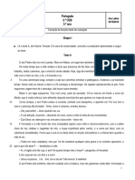 3.º Teste - Português, 5.º - Correção