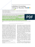 The Modern Language Journal - 2020 - JIN - Incidental Vocabulary Learning Through Listening To Teacher Talk