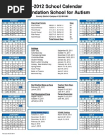 2011-2012 Calendar FSA