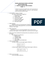 CS331-DigitalSignal Processing Two Marks