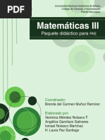 Paquete Didactico para Pae Matematicas Iii