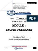 L3 TOXICOLOGIE - BIOLOGIE MOLECULAIRE CHAPITRE 2 (2019-2020) La Réplication de l'ADN Génomique