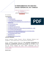 As Principais Ferramentas de Gestão Da Contabilidade Gerencial Na Tomada de Decisão