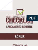 Checklist Lancamento Semente