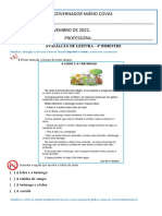 Avaliação de Leitura - 2º Ano Prof - 4ºbim