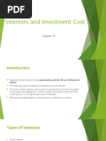 Interests and Investment Cost