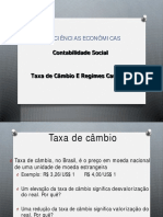 Taxas de Câmbio