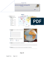 Teste Geografia 7º Ano