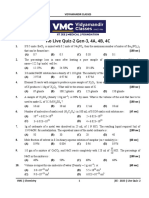 Chemistry Live Quiz-2 Questions