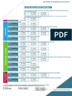 Fiche Tarifaire 2021 2022