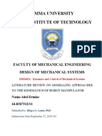 Literature Review On Modelling Approaches To The Kinematics of Robot Manipulator