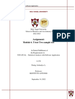 Module 6. T-Test Two Sample Test