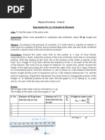 Physics Practical Experiment