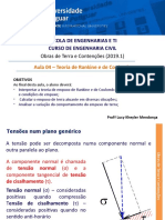 Aula 04 - Teoria de Rankine e de Coulomb