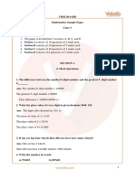 Sample Paper For Class 5 Maths - Mock 1