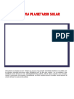 Nuestro Sistema Planetario Solar para Primer Grado de Secundaria