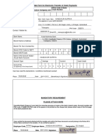 NEFT Mandate Form