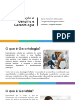 Introdução À Geriatria e Gerontologia - Curso Técnico em Enfermagem 2022