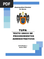 TUPA Vigente - Actualizado A Marzo 2022