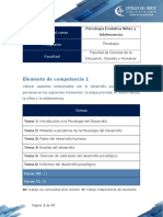 Elemento Competencia 1-Psicología Evolutiva Niñez y Adolescencia