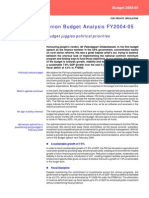 Budget Analysis FY2004-05