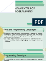 Fundamentals of Programming