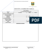 Ficha de Atencion y Carta A Padres de Familia