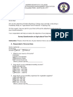 Survey Questionnaire. AGRI GROUP