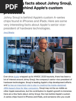 Interesting Facts About Johny Srouji The Man Behind Apples Custom Processors 6474325