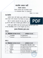 PRESS RELEASE - List of BJP Candidate For General Election To The Legislative Asembly of Gujarat On 10.11.2022