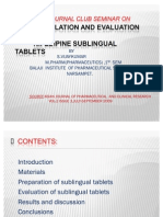 Journal Club Seminar On Sub Lingual Tablets