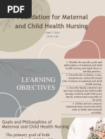 Foundation For Maternal and Child Health Nursing