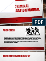 Criminal Investigation Manual