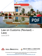 Law On Customs - Laos