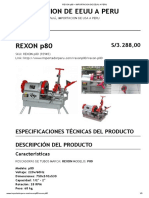 REXON p80 - IMPORTACION DE EEUU A PERU